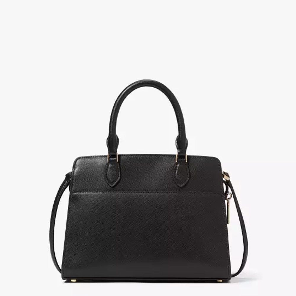 KATE SPADE Madison Saffiano Leather Small Satchel BLACK COLOR - Picture 13 of 14